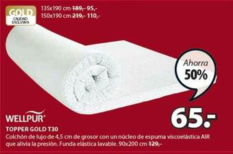 JYSK Topper Gold T30 oferta
