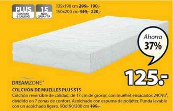 JYSK Dreamzone Colchón De Muelles Plus S15 oferta