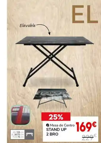 Conforama Mesa De Centro Stand Up 2 Bro oferta