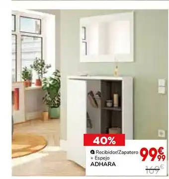 Conforama Recibidor Zapatero + Espejo Adhara oferta