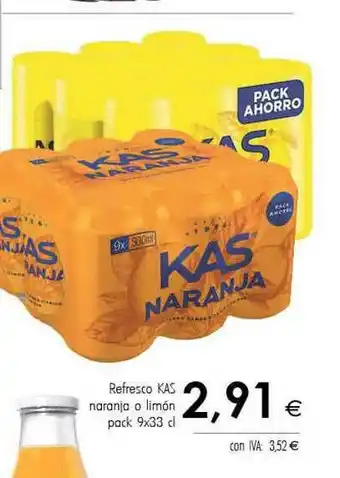 Cash Ifa Refresco Kas Naranja O Limón 9x33cl oferta
