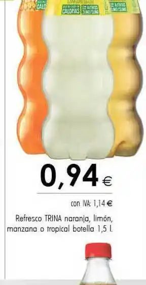 Cash Ifa Refresco Trina Naraja Limón Manzana O Tropical 1,5l oferta