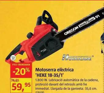 Bauhaus Motoserra Elèctrica 'heke 18-35 1' Hurricane oferta