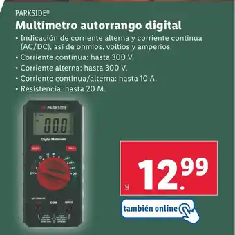 Lidl Multímetro autorrango digital oferta