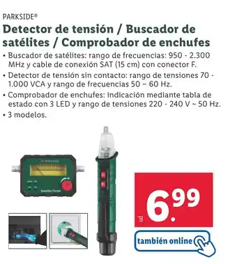 Lidl Detector de tensión / Buscador de satélites / Comprobador de enchufes oferta