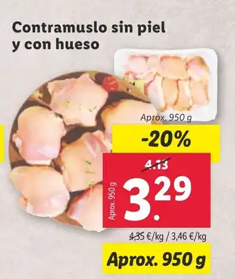Lidl Contramuslo sin piel y con hueso oferta
