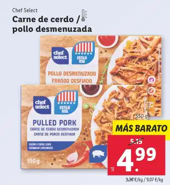 Lidl Carne de cerdo /! pollo desmenuzada oferta
