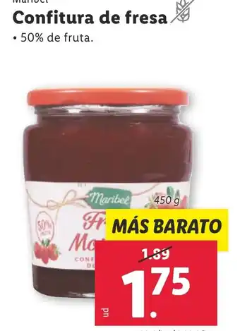 Lidl Confitura de fresa oferta