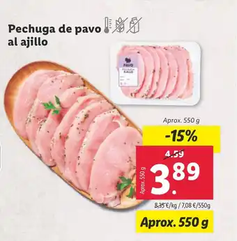 Lidl Pechuga de pavo al ajillo oferta