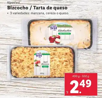 Lidl Bizcocho / Tarta de queso oferta