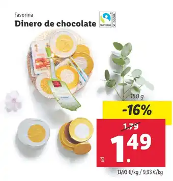 Lidl Dinero de chocolate oferta