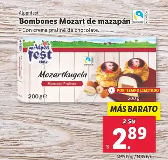 Lidl Bombones Mozart de mazapán oferta