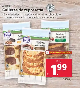 Lidl Galletas de repostería oferta