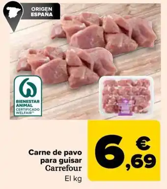 Carrefour Carne de pavo para guisar Carrefour oferta