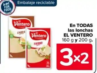 Carrefour EN TODAS las lonchas EL VENTERO 160 g y 200 g. oferta