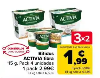 Carrefour Bífidus ACTIVIA fibra oferta