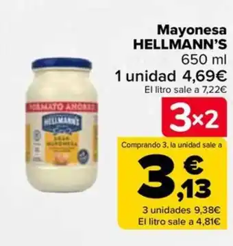 Carrefour Mayonesa HELLMANN'S 650 ml oferta