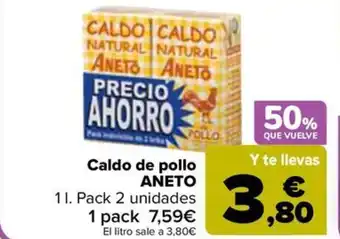 Carrefour Caldo de pollo ANETO oferta