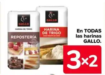 Carrefour EN TODAS las harinas GALLO. oferta