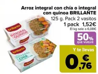 Carrefour Arroz integral con chía o integral con quinoa BRILLANTE oferta
