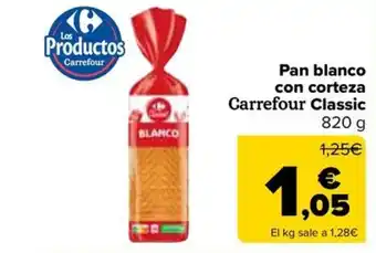 Carrefour Pan blanco con corteza Carrefour Classic oferta