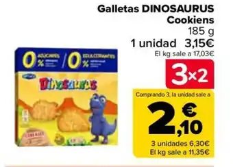 Carrefour Galletas DINOSAURUS Cookiens oferta