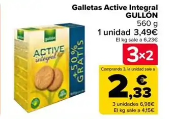 Carrefour Galletas Active Integral GULLÓN 560 g oferta