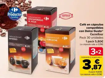 Carrefour Café en cápsulas compatibles con Dolce Gusto® Carrefour oferta