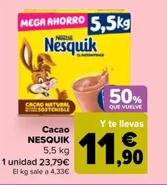 Carrefour Cacao NESQUIK 5,5 kg oferta