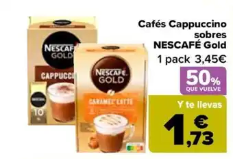 Carrefour Cafés Cappuccino sobres NESCAFÉ Gold oferta