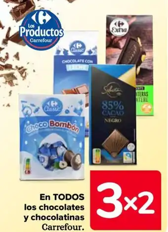 Carrefour EN TODOS los chocolates y chocolatinas Carrefour. oferta