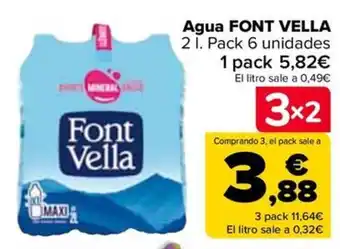 Carrefour Agua FONT VELLA oferta