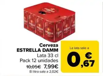 Carrefour Cerveza ESTRELLA DAMM oferta