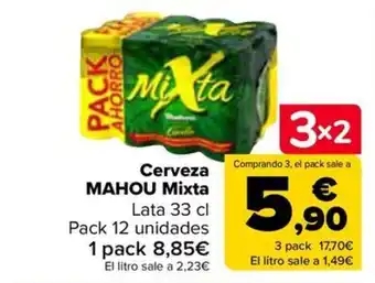 Carrefour Cerveza MAHOU Mixta oferta