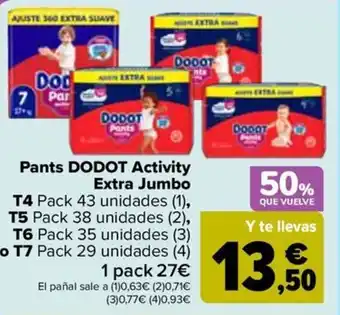 Carrefour Pants DODOT Activity Extra Jumbo oferta