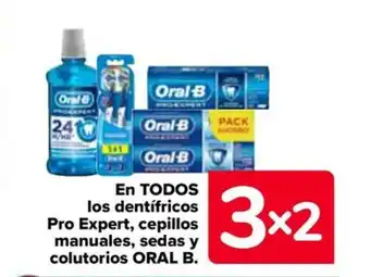 Carrefour EN TODOS los dentífricos Pro Expert, cepillos manuales, sedas y colutorios ORAL B. oferta