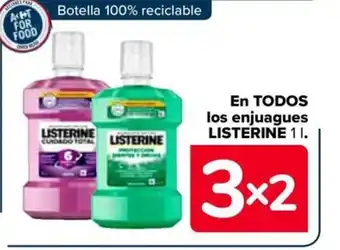 Carrefour EN TODOS los enjuagues LISTERINE 11. oferta