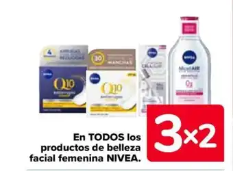 Carrefour En TODOS los productos de belleza facial femenina NIVEA. oferta