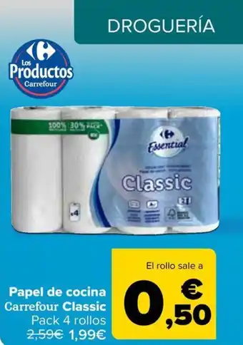 Carrefour Papel de cocina Carrefour Classic oferta