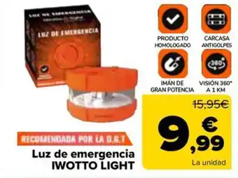 Carrefour Luz de emergencia IWOTTO LIGHT oferta