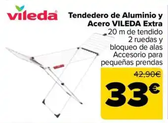 Carrefour Tendedero de Aluminio y Acero VILEDA Extra oferta