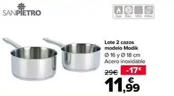 Carrefour Lote 2 cazos modelo Modik oferta