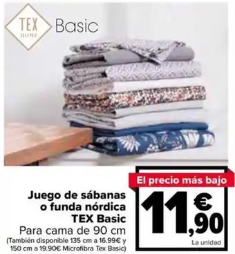 Juego de sábanas o funda nórdica TEX Basic