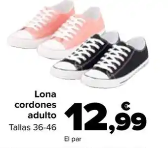 Carrefour Lona cordones adulto oferta