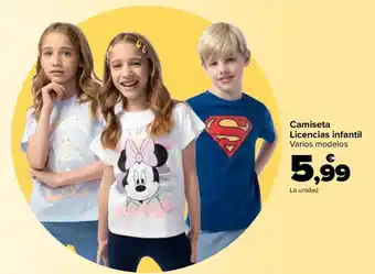 Carrefour Camiseta Licencias infantil oferta