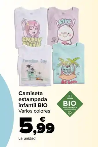 Carrefour Camiseta estampada infantil BIO oferta