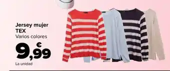 Carrefour Jersey mujer TEX oferta