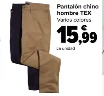 Carrefour Pantalón chino hombre TEX oferta