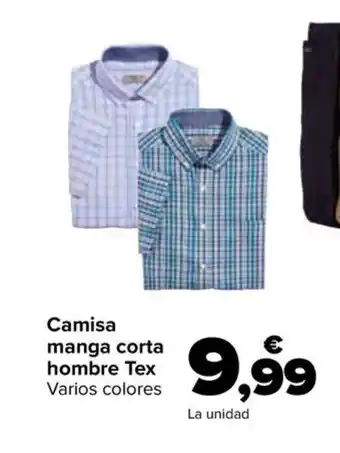 Carrefour Camisa manga corta hombre Tex oferta