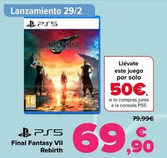 Carrefour Final Fantasy VII Rebirth oferta
